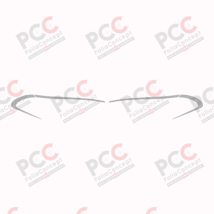 Aufkleber Designelement Front HI silber 4-tlg