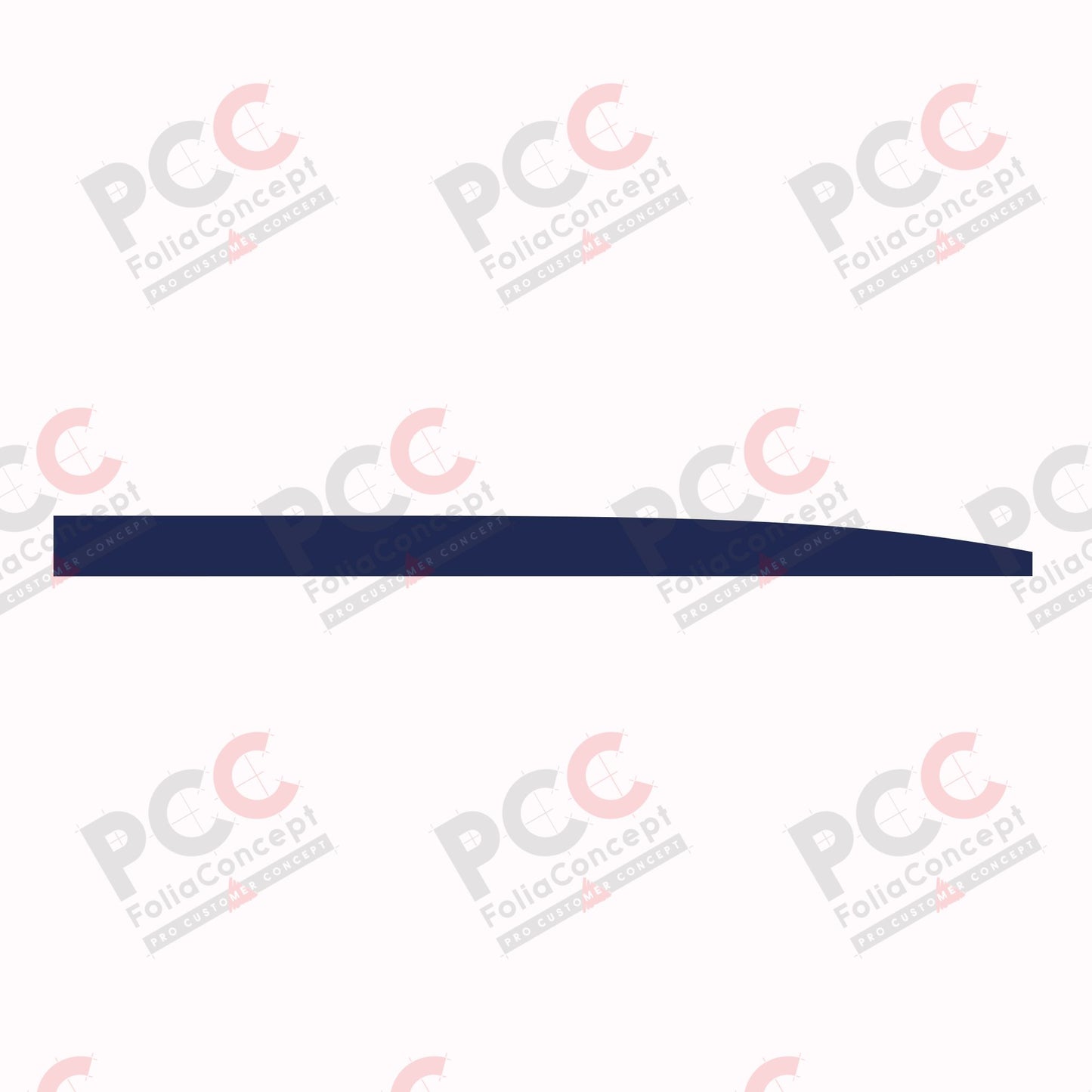 Aufkleber Bauchbinde 4200 mm dunkelblau rechts