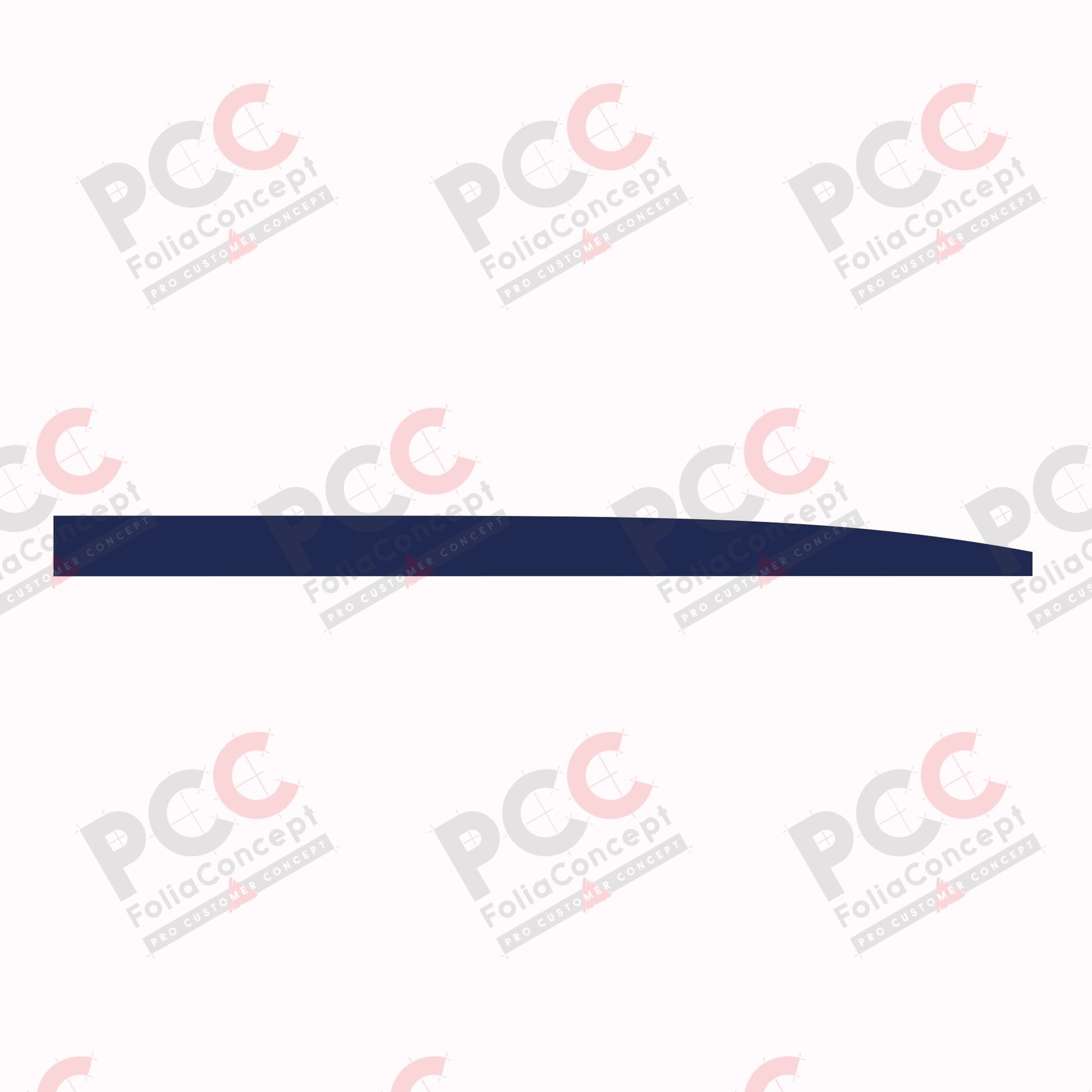 Aufkleber Bauchbinde 4200 mm dunkelblau rechts