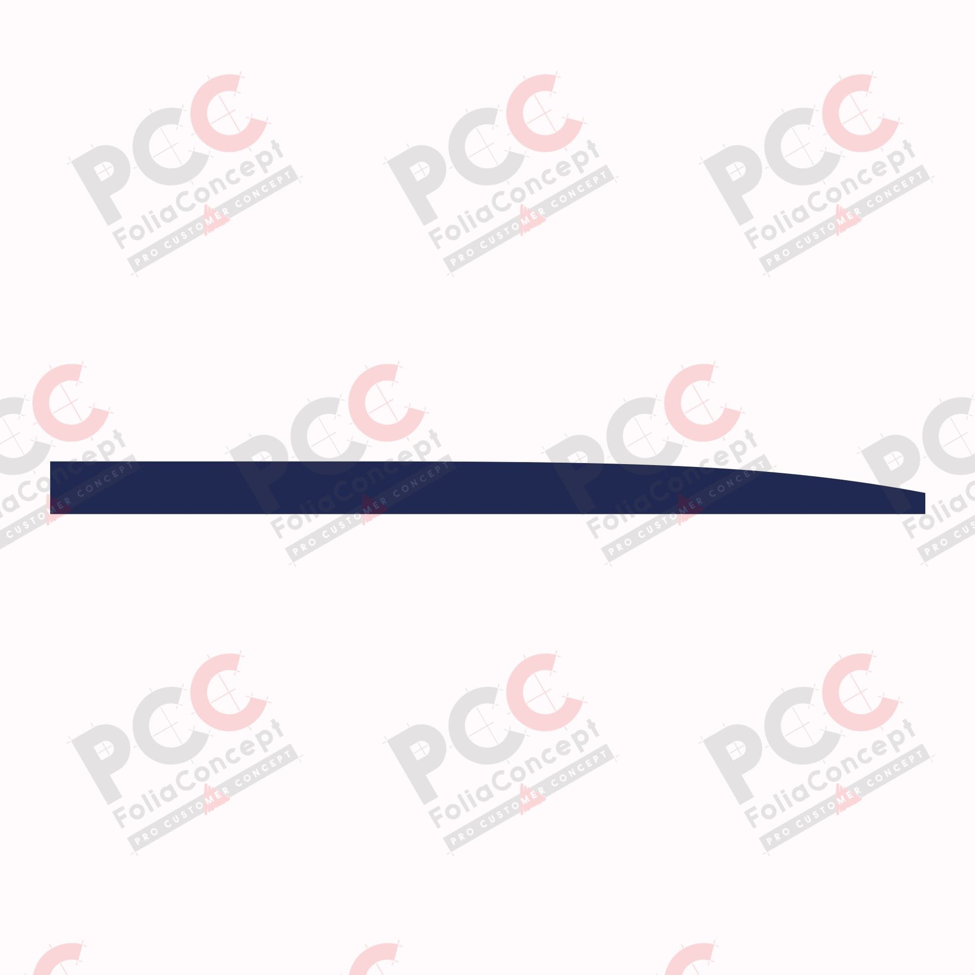 Aufkleber Bauchbinde 4350 mm dunkelblau rechts