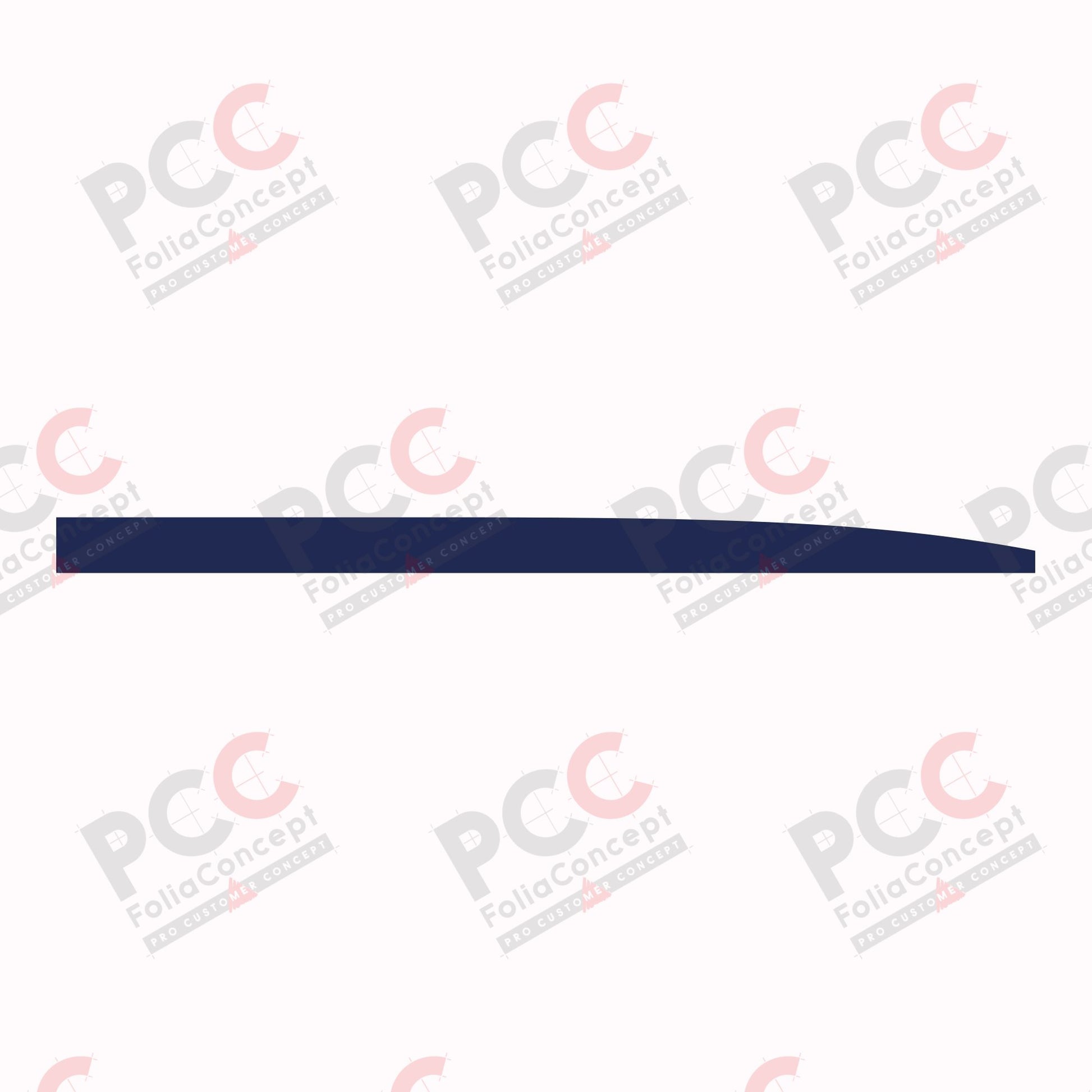 Aufkleber Bauchbinde 4500 mm dunkelblau rechts