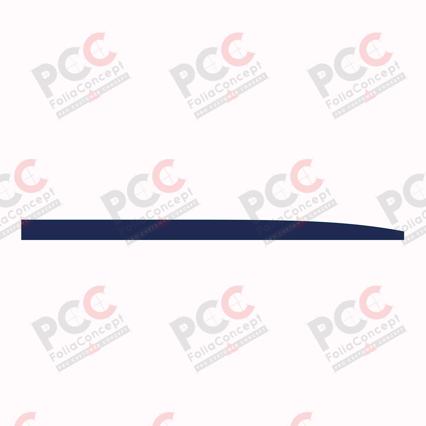 Aufkleber Bauchbinde 5100 mm dunkelblau rechts