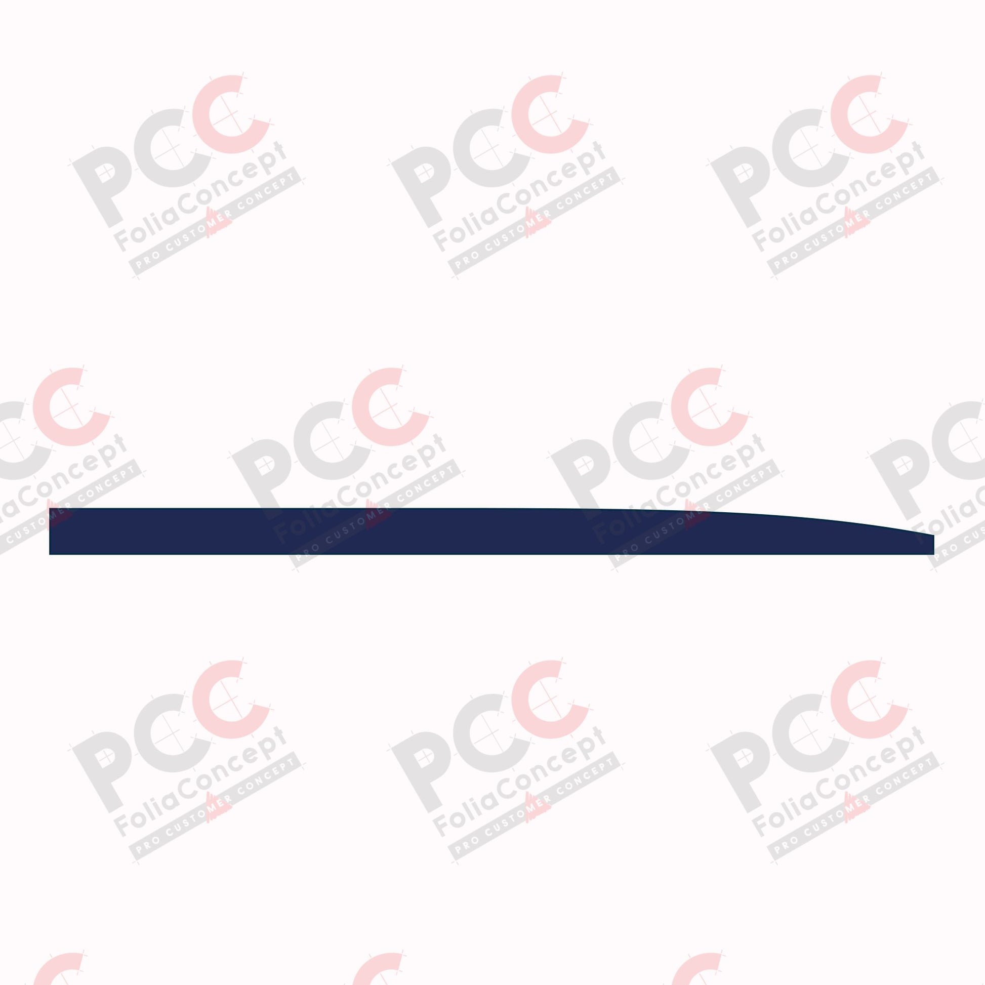 Aufkleber Bauchbinde 5100 mm dunkelblau rechts