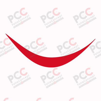 Aufkleber Design Auge C rot links