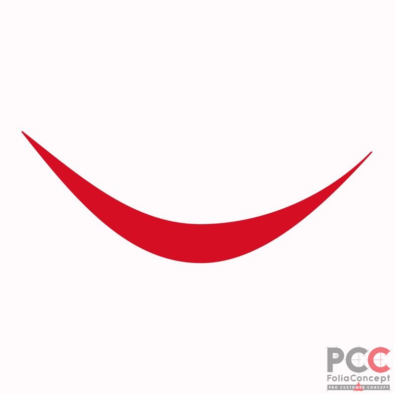 Aufkleber Design Auge C rot links