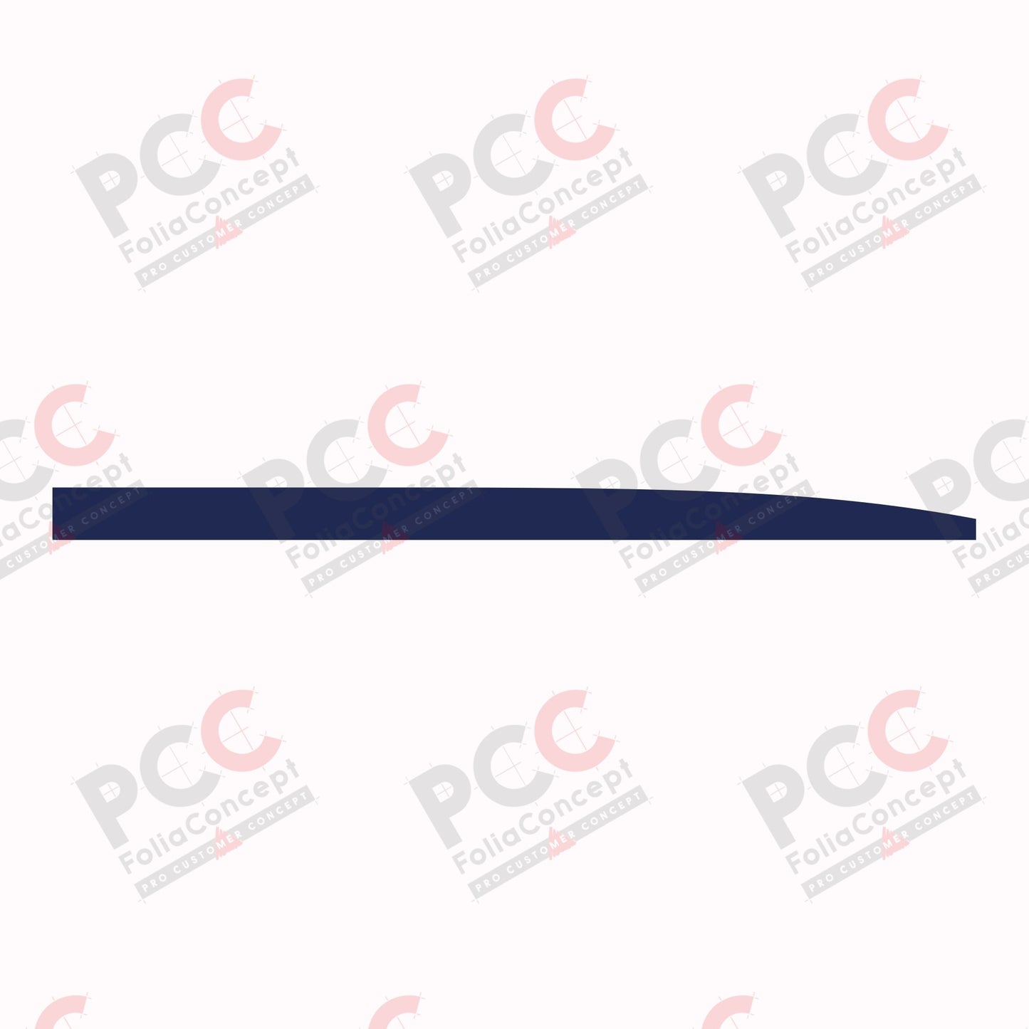 Aufkleber Bauchbinde 4550mm blau rechts