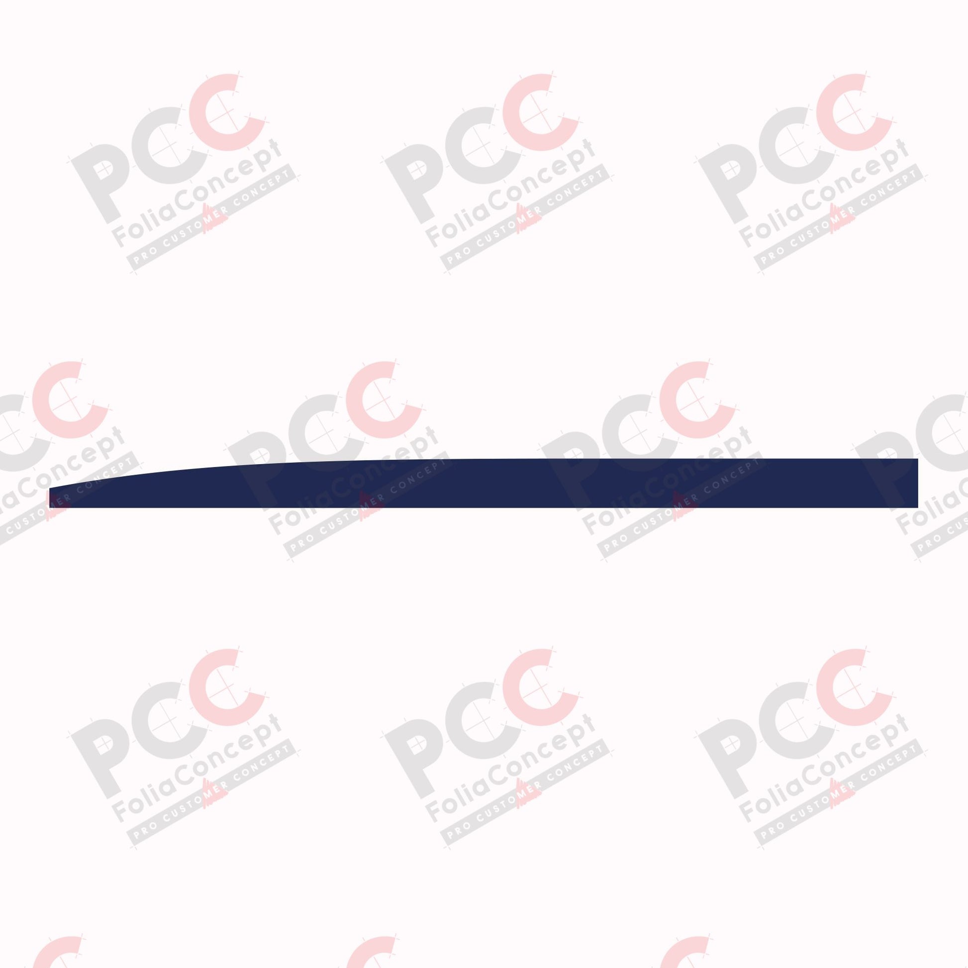 Aufkleber Bauchbinde 4550mm blau links