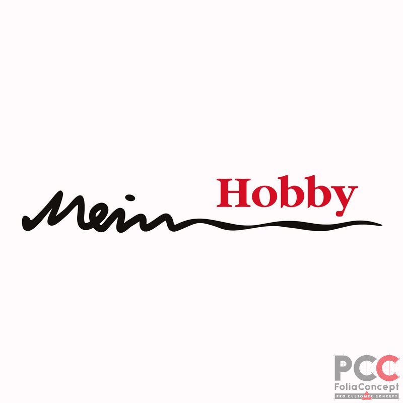 Schriftzug - Mein Hobby - schwarz/rot