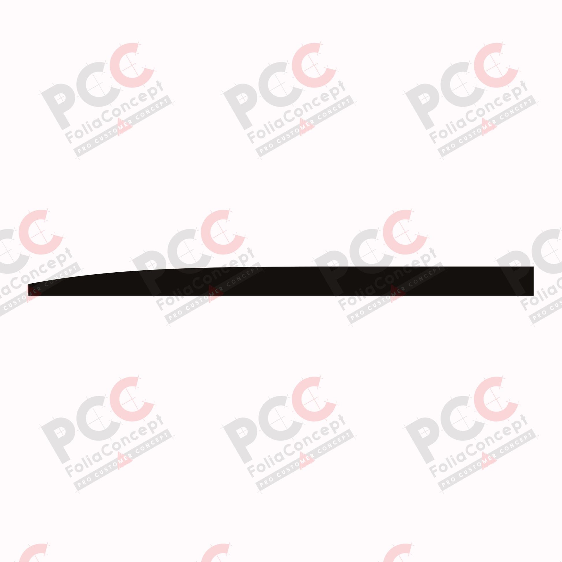 Aufkleber Bauchbinde 4500 mm schwarz links