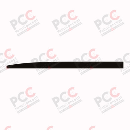 Aufkleber Bauchbinde 4500 mm schwarz links