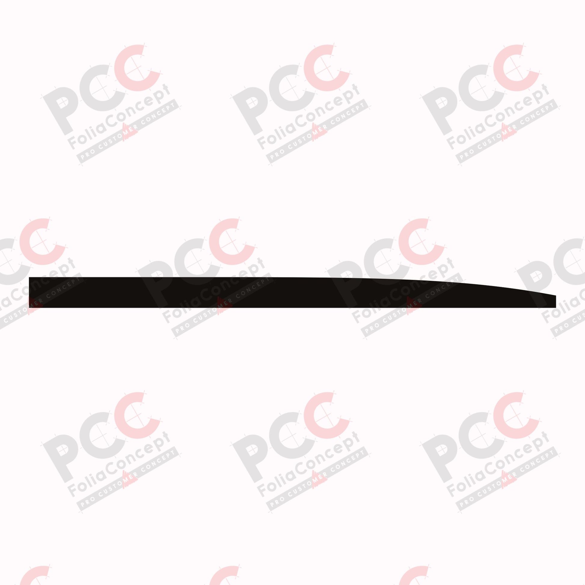 Aufkleber Bauchbinde 4500 mm schwarz rechts
