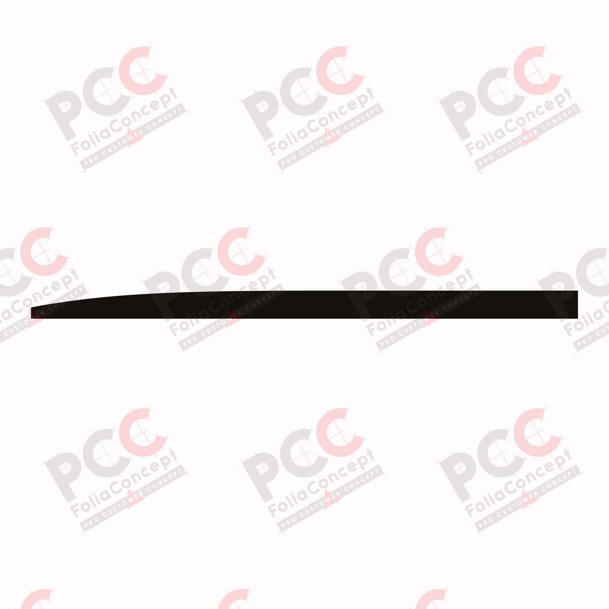 Aufkleber Bauchbinde 5600 mm schwarz links