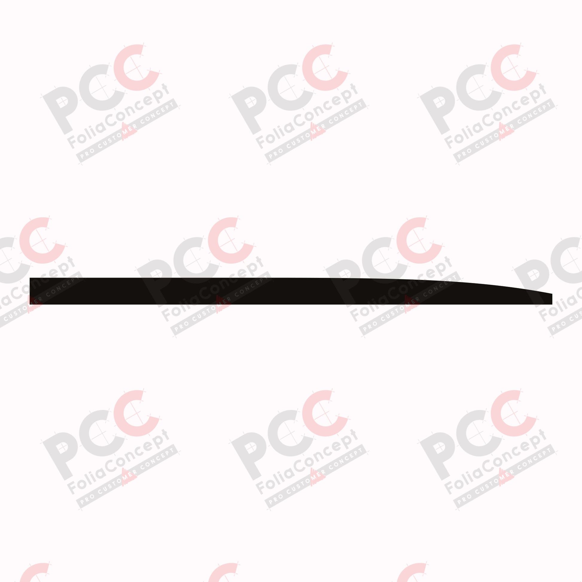 Aufkleber Bauchbinde 5600 mm schwarz rechts