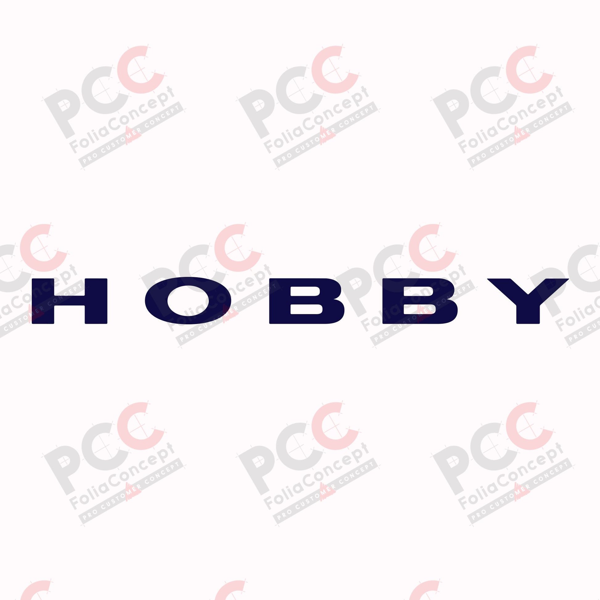 Logo-Heckaufkleber Hobby 557x47mm stahlb