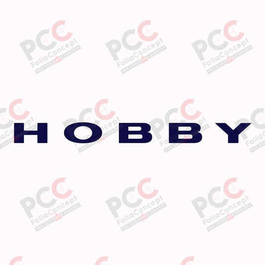 Logo-Heckaufkleber Hobby 557x47mm stahlb