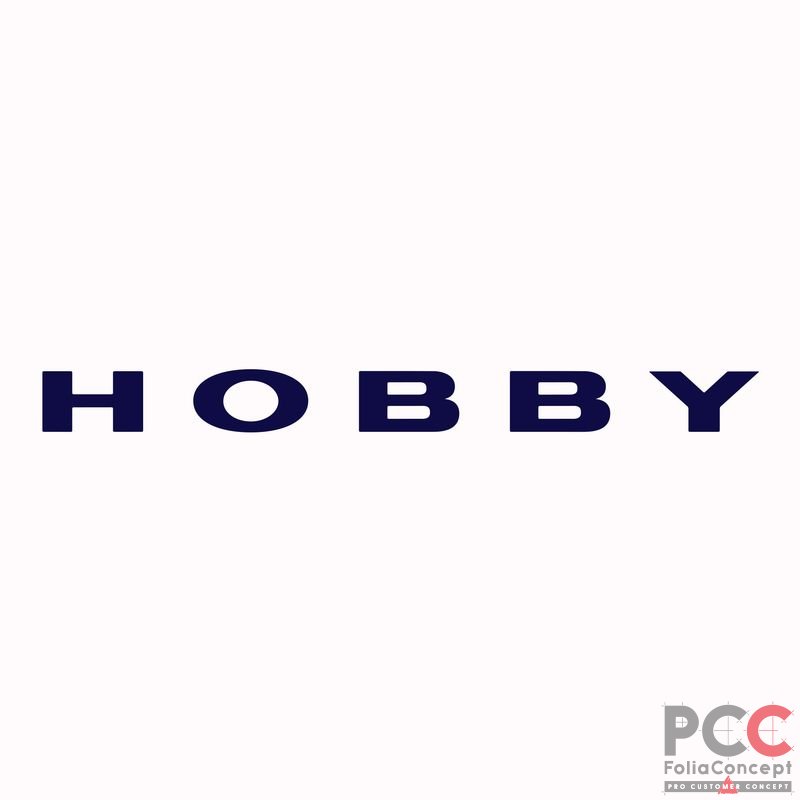 Logo-Heckaufkleber Hobby 557x47mm stahlb