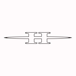 Hobby Wohnwagen Seitenemblem  - H -  980x167mm - 2700450014