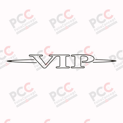 Aufkleber Logo - VIP - / Doming schwarz