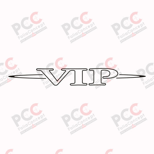 Aufkleber Logo - VIP - / Doming schwarz