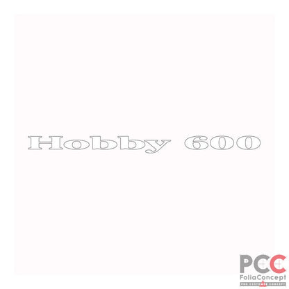 Hobby Wohnmobil Schriftzug 600 weiß Länge: 1300 - 2700960099