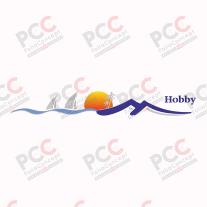 Hobby Wohnwagen - Seitenemblem Sonne links 800mm - 2700610003