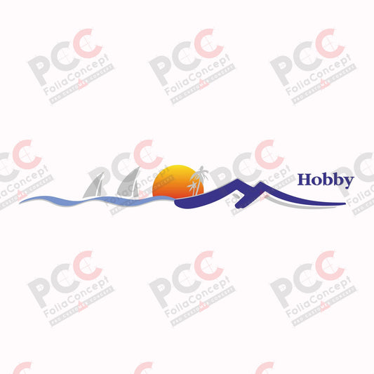 Hobby Wohnwagen - Seitenemblem Sonne links 800mm - 2700610003