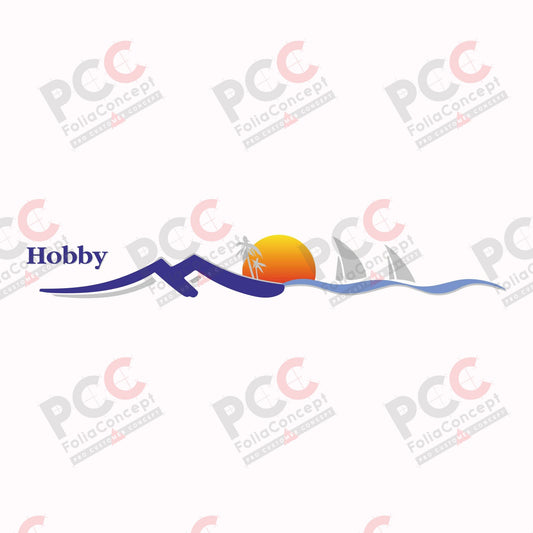 Hobby Wohnwagen - Seitenemblem Sonne rechts 800mm - 2700620003