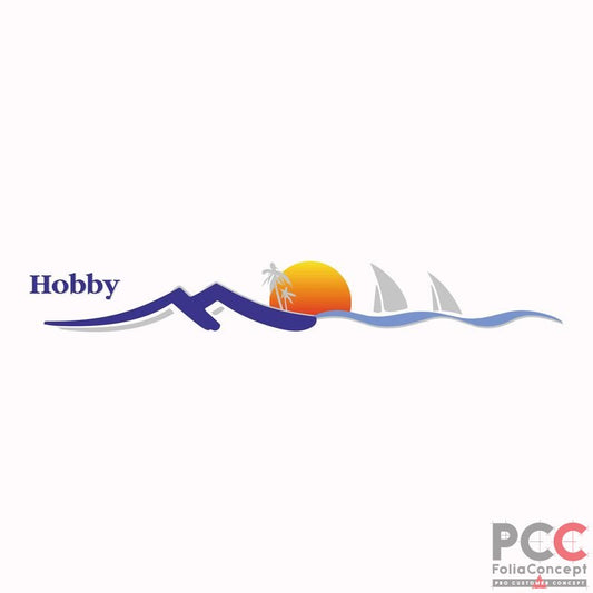 Hobby Wohnwagen - Seitenemblem Sonne rechts 800mm - 2700620003