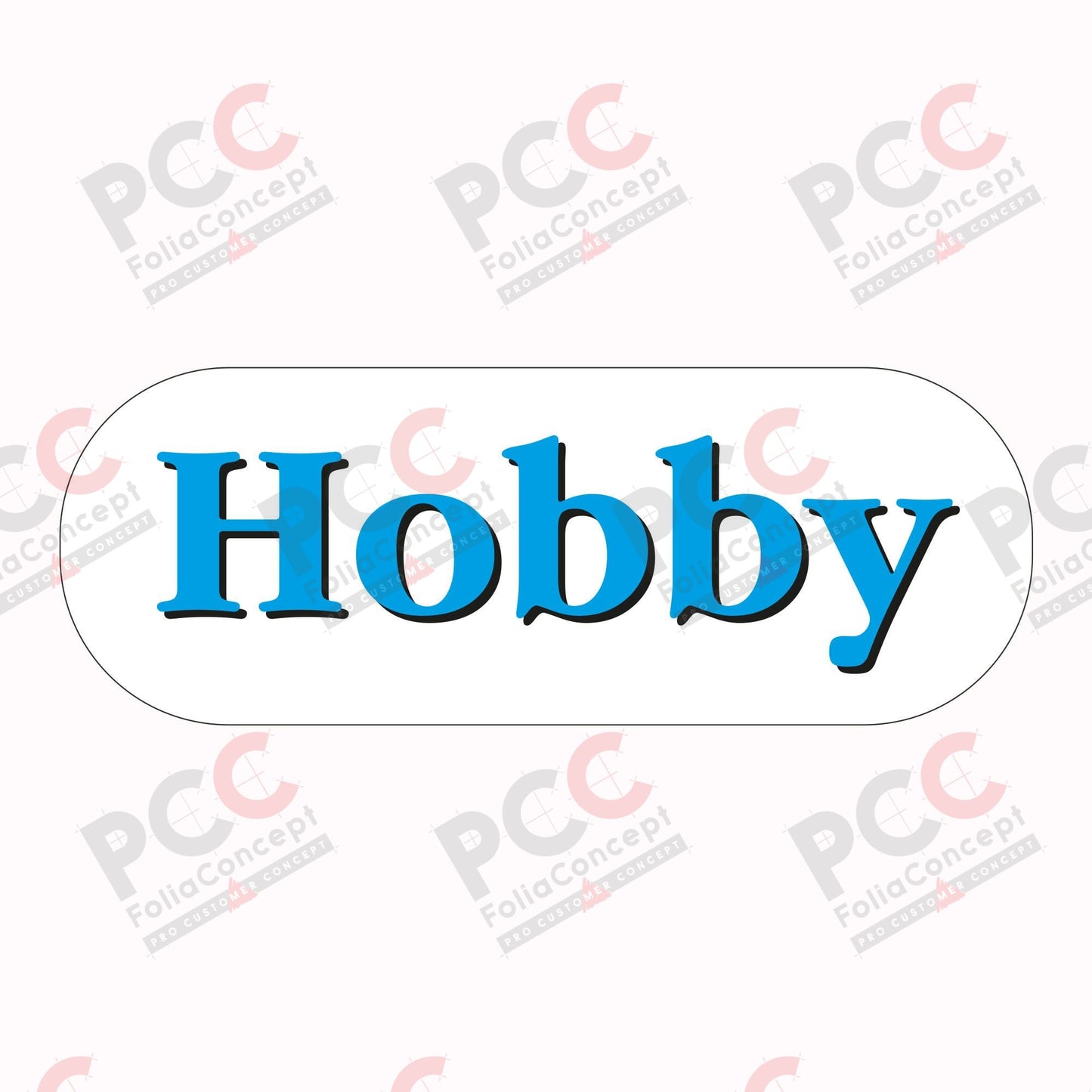 Aufkleber - Hobby - , transp. 28x75,5mm