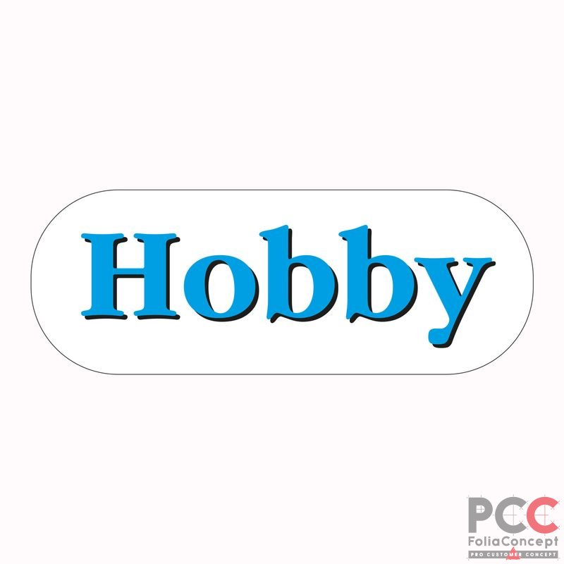 Aufkleber - Hobby - , transp. 28x75,5mm