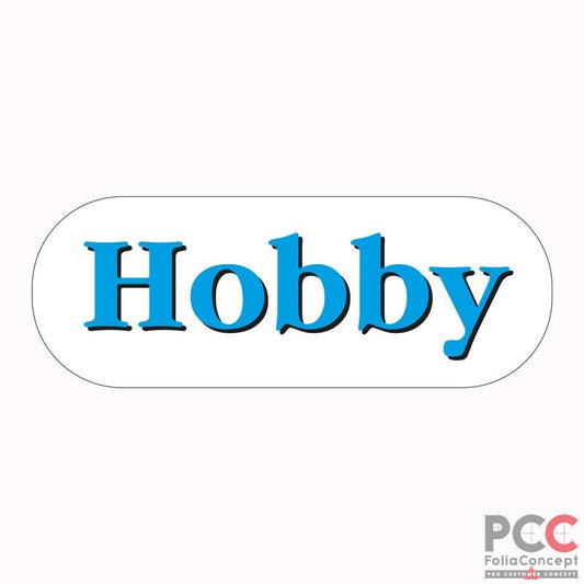 Aufkleber - Hobby - , transp. 28x75,5mm