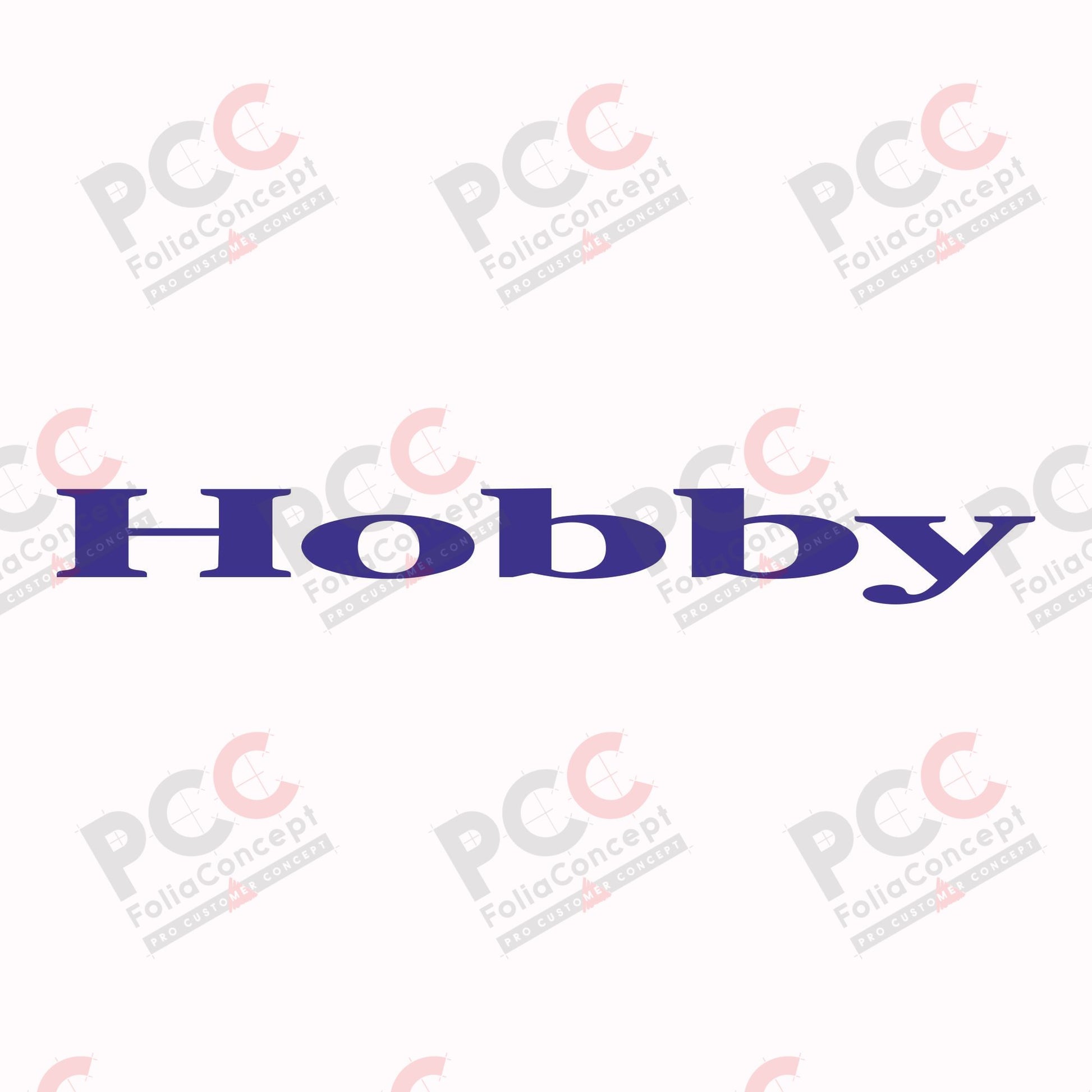 Logo Bugaufkleber Hobby blau