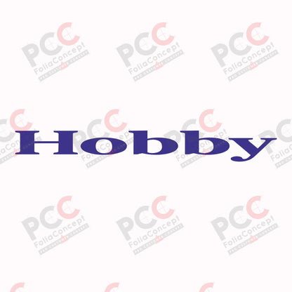 Logo Bugaufkleber Hobby blau