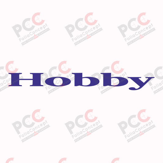Logo Bugaufkleber Hobby blau