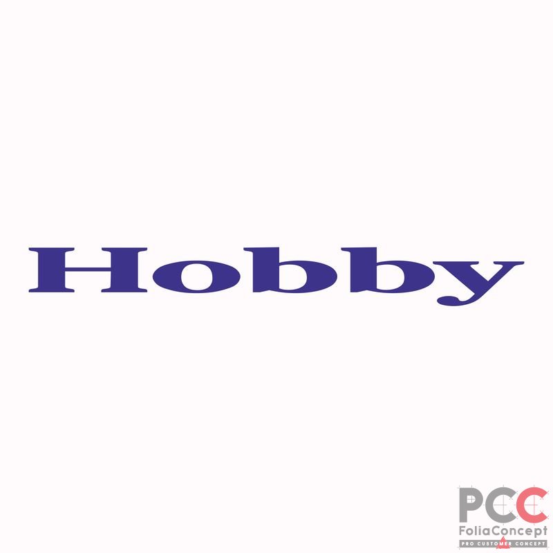 Logo Bugaufkleber Hobby blau