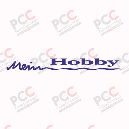 Hobby Wohnwagen Logo Heck 'Mein Hobby' blau Saison 08/09 - 2700210009