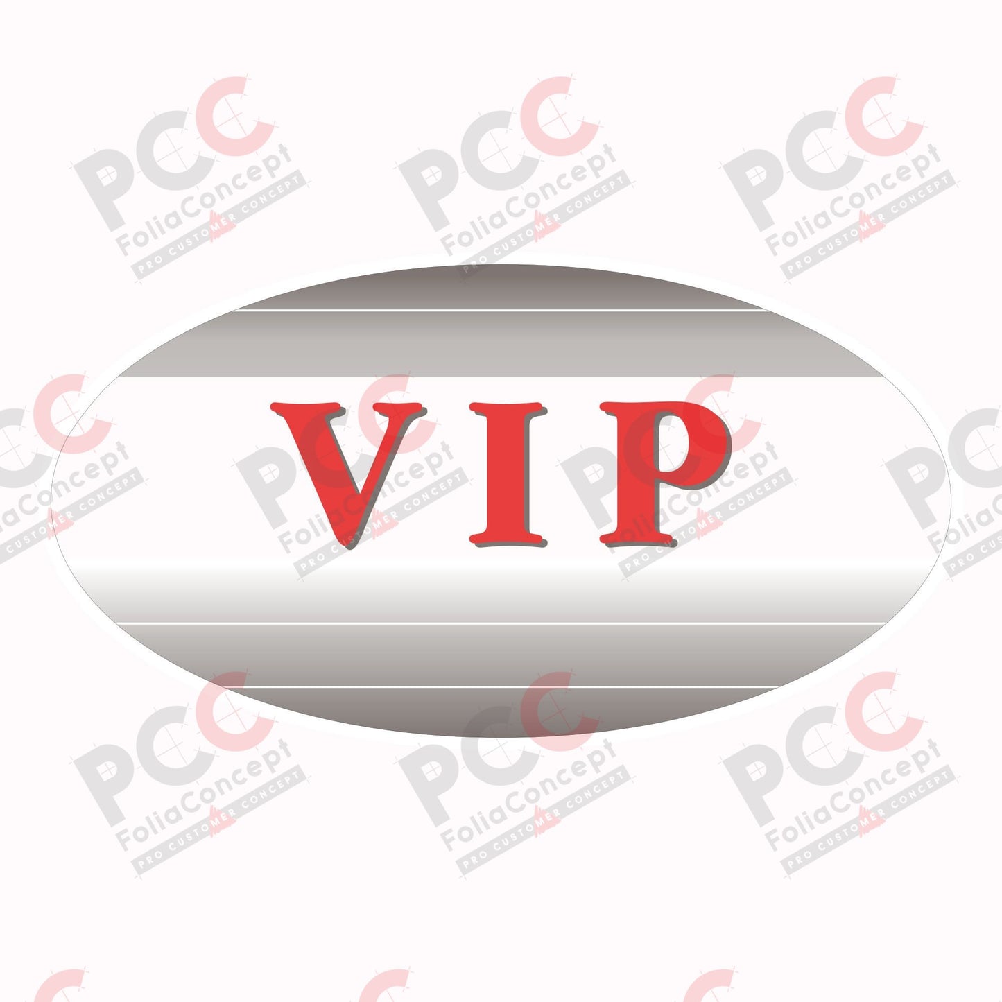 Logo Bugaufkleber - VIP - silber/anthrazit