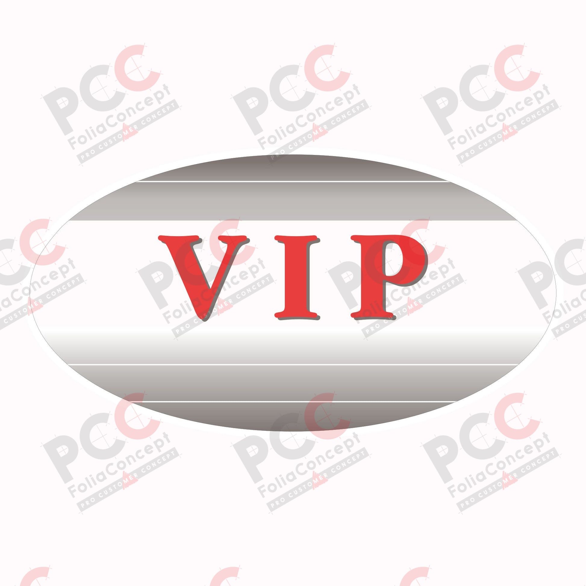 Logo Bugaufkleber - VIP - silber/anthrazit