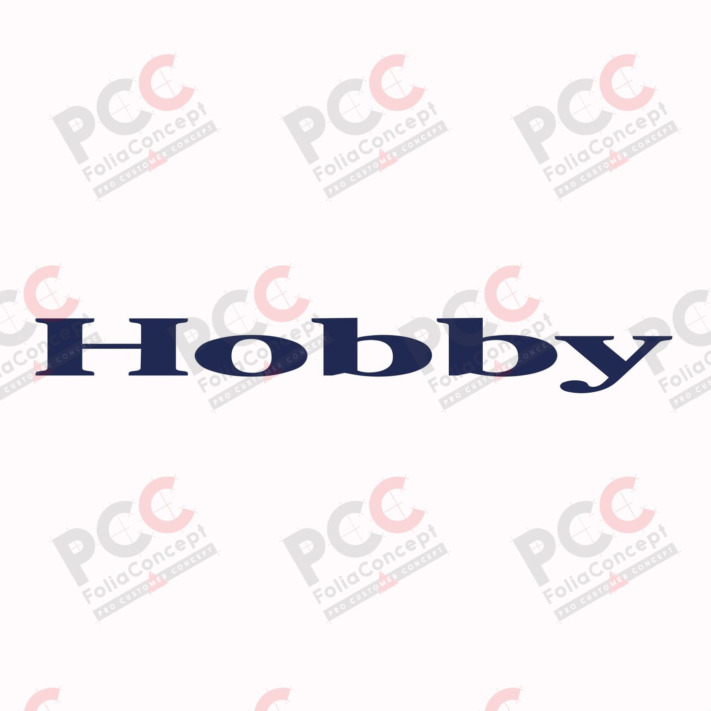 Logo Bugaufkleber Hobby 700x83mm stahlbl