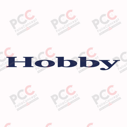 Logo Bugaufkleber Hobby 700x83mm stahlbl