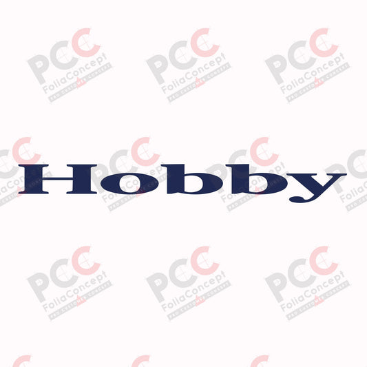 Logo Bugaufkleber Hobby 700x83mm stahlbl