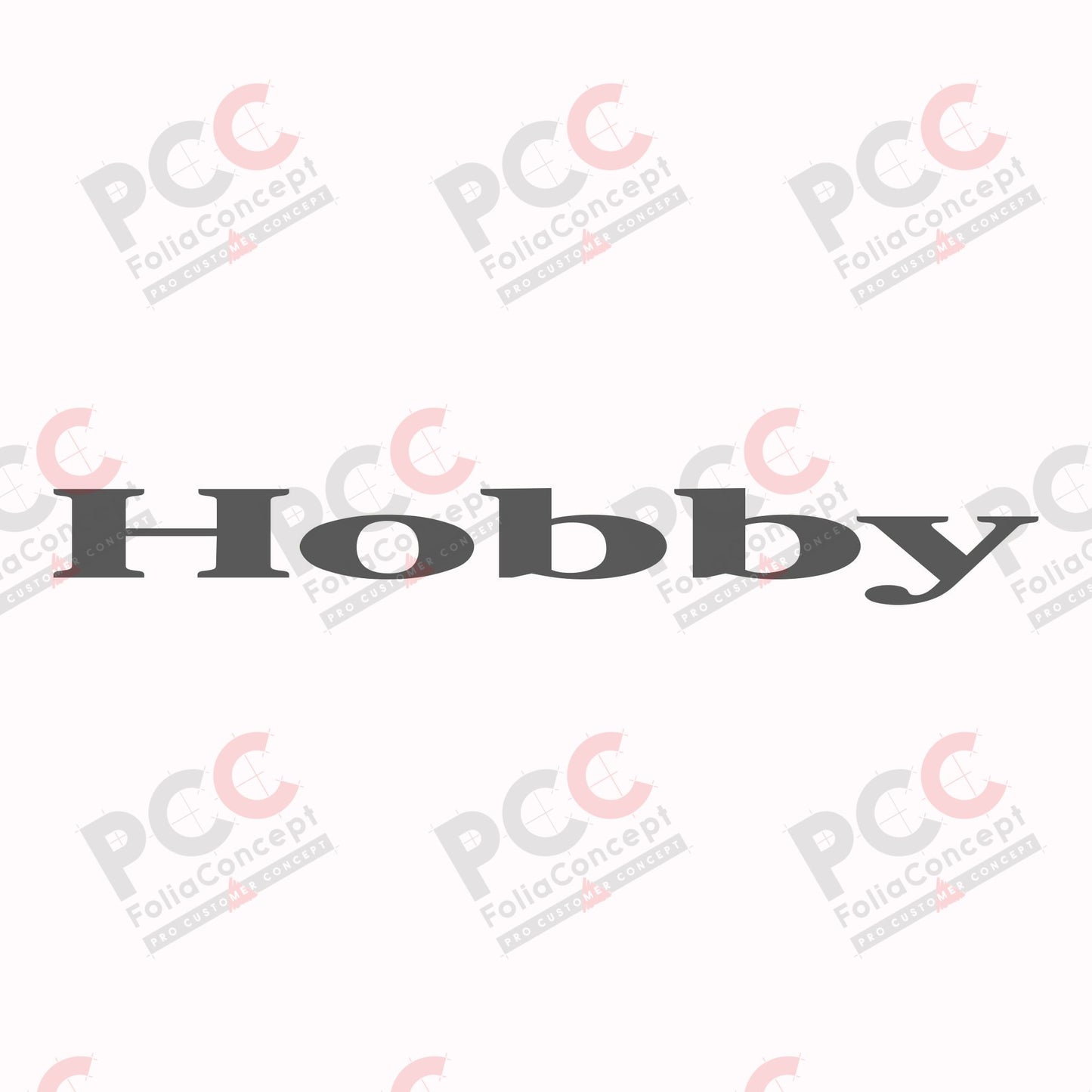 Logo Bugaufkleber Hobby 700x83mm anthral