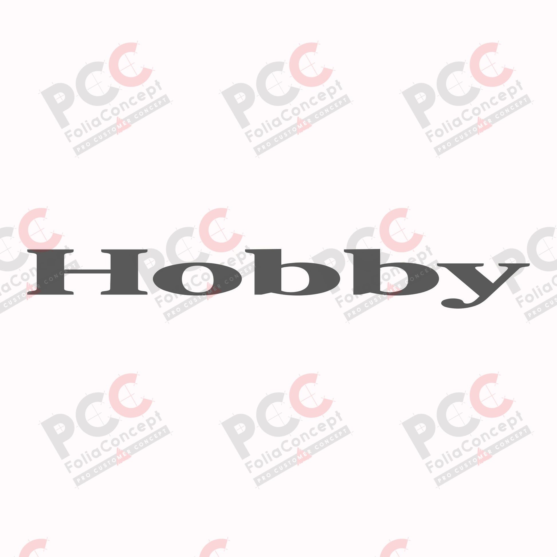 Logo Bugaufkleber Hobby 700x83mm anthral