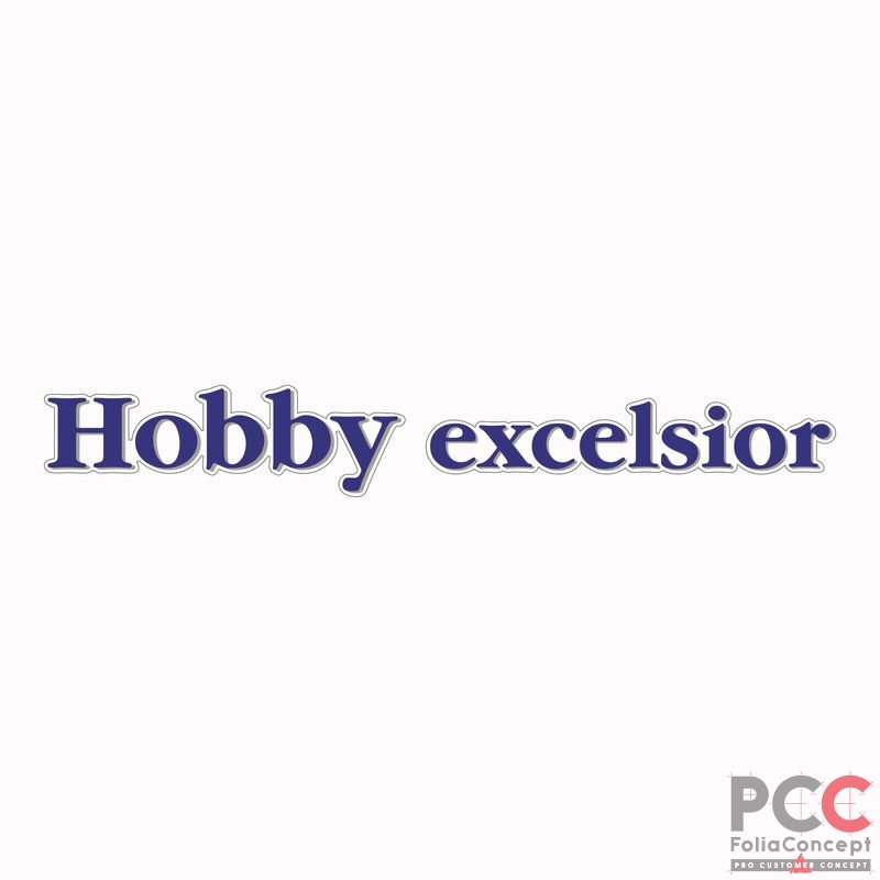 Schriftzug - Hobby excelsior - transparent