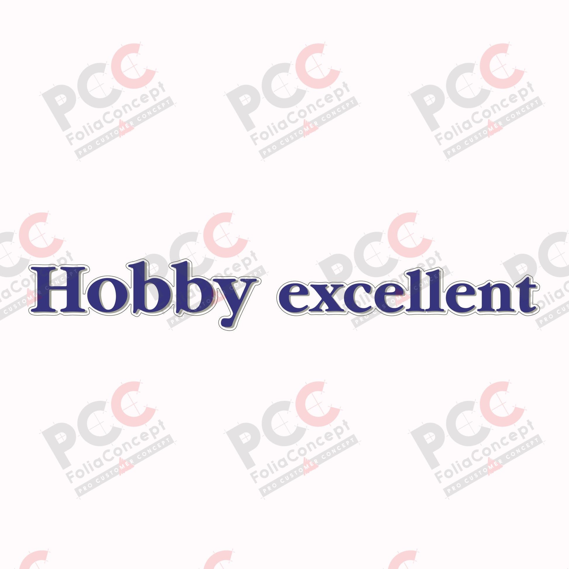 Hobby Wohnwagen Schriftzug 'Hobby excellent' transparent - 2700330007