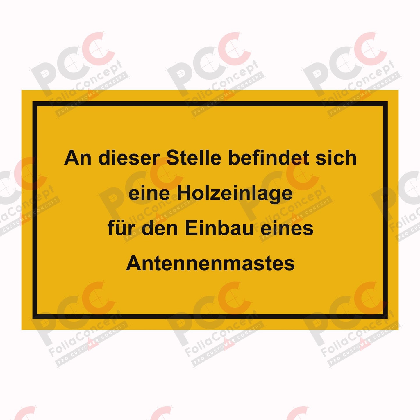 Aufklebeschild für Holzeinlage 65x40mm