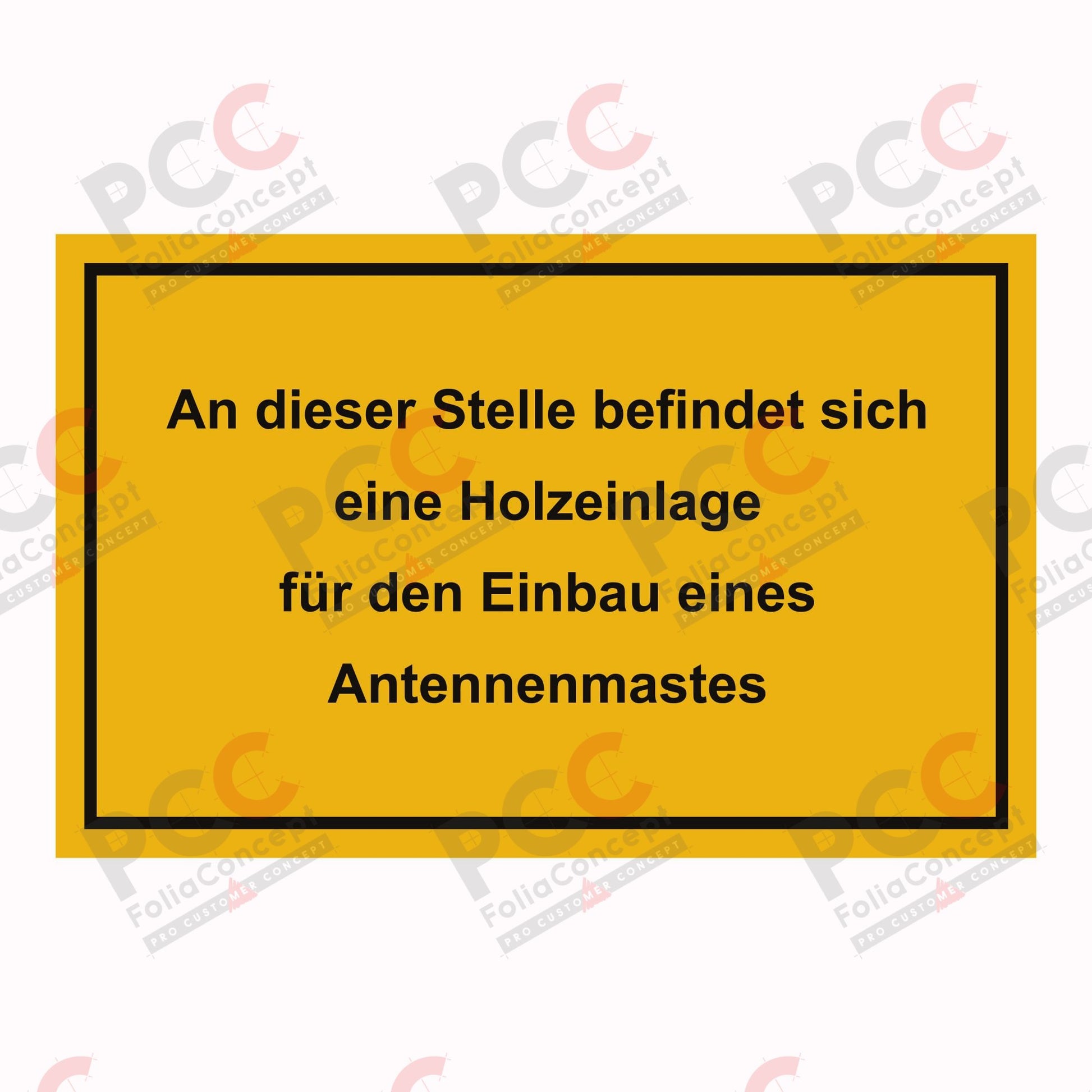 Aufklebeschild für Holzeinlage 65x40mm