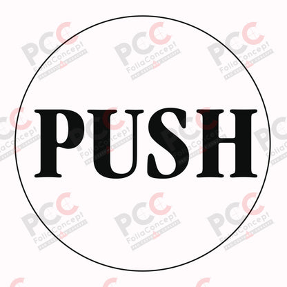 Aufkleber - PUSH - - 10 Stück á 20 x 20 mm