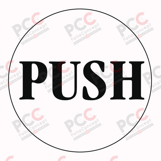 Aufkleber - PUSH - - 10 Stück á 20 x 20 mm