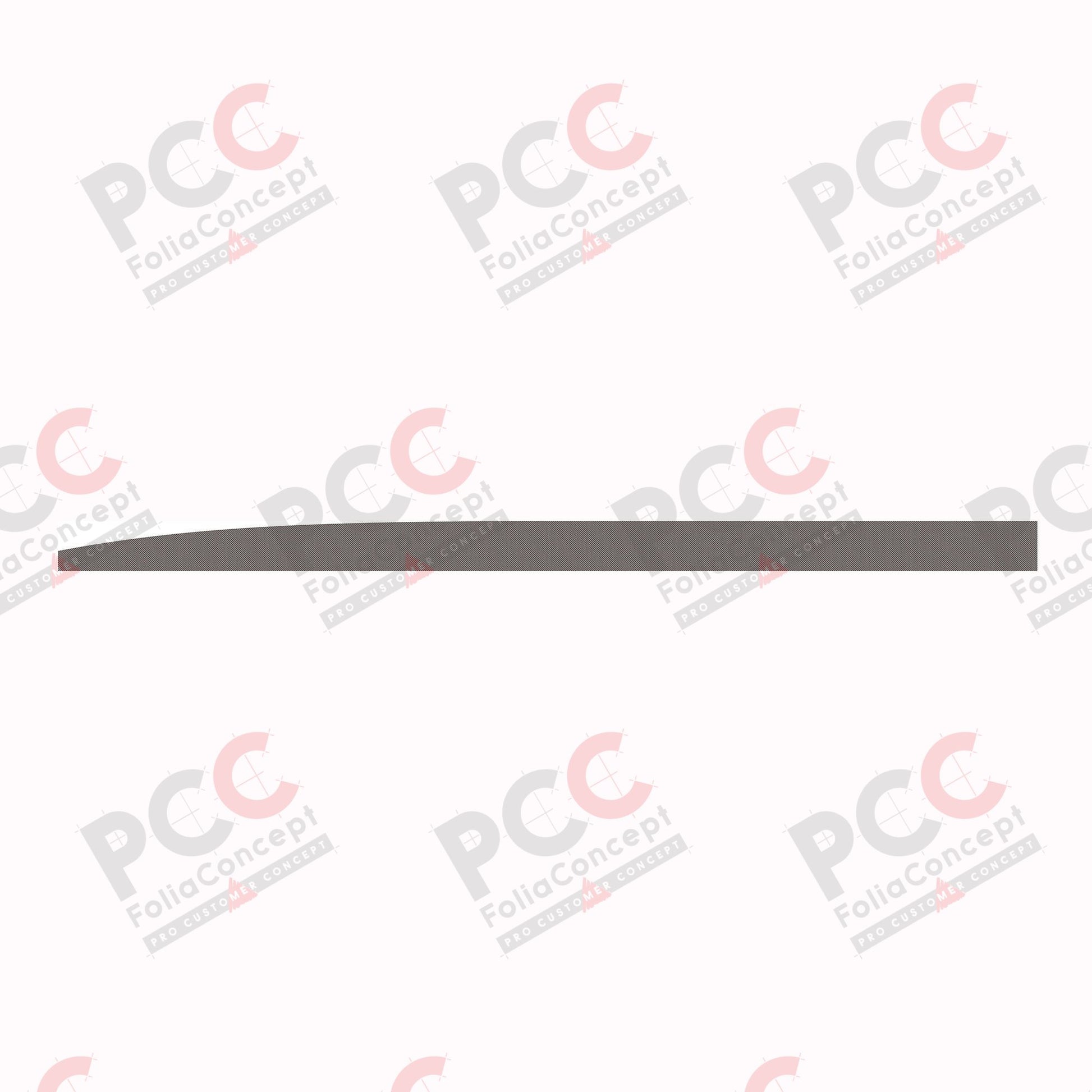 Aufkleber Bauchbinde 4550mm carbon links